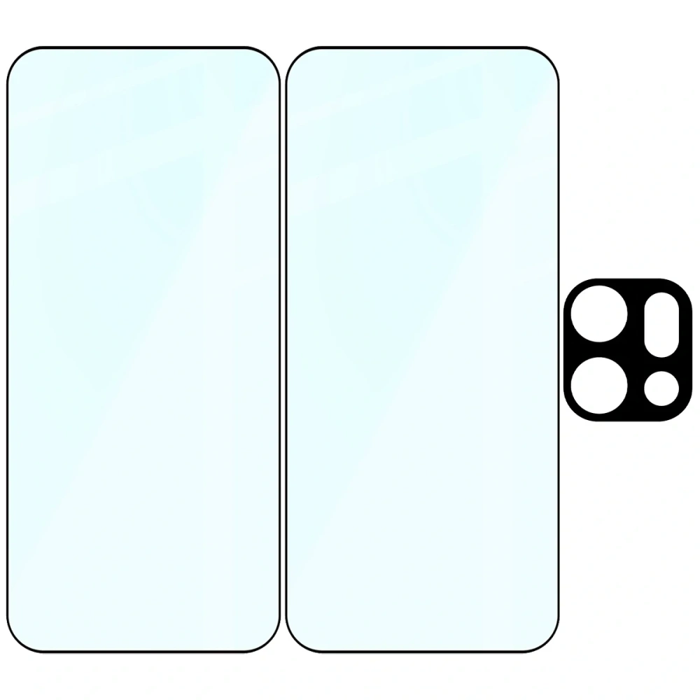 2x Szkło + szybka na aparat Bizon Edge Pack do Oppo Find X9 Pro