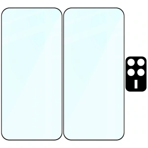 2x Szkło + szybka na aparat Bizon Edge Pack do Xiaomi POCO F8 Pro