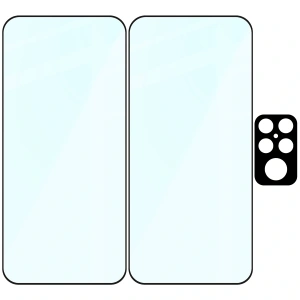 2x Szkło + szybka na aparat Bizon Edge Pack do Xiaomi POCO F8 Ultra