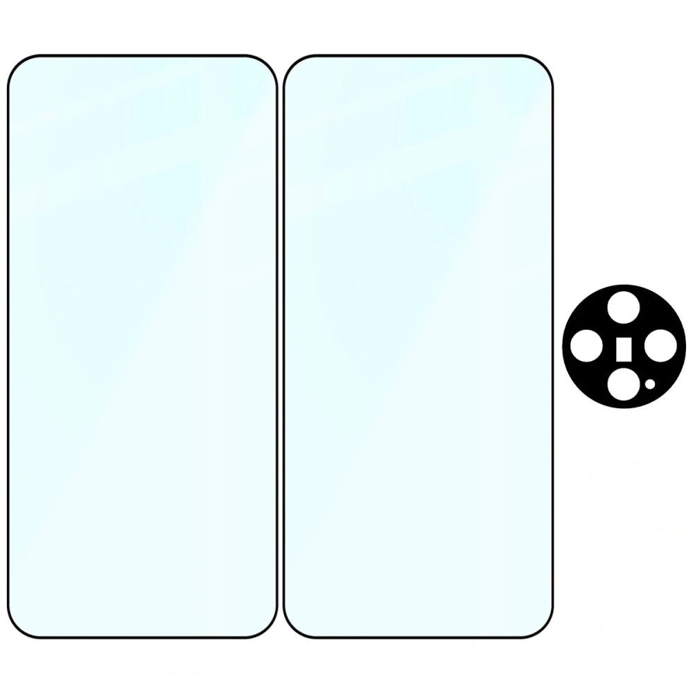 2x Szkło + szybka na aparat Bizon Edge Pack do Vivo X300