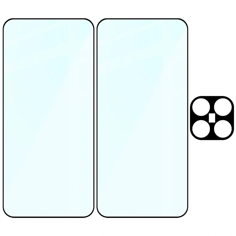 2x Szkło + szybka na aparat Bizon Edge Pack do Xiaomi 15T Pro