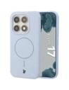 Silikonowe etui z pierścieniem magnetycznym Bizon Soft Case Magnetic do Xiaomi 17 błękitne