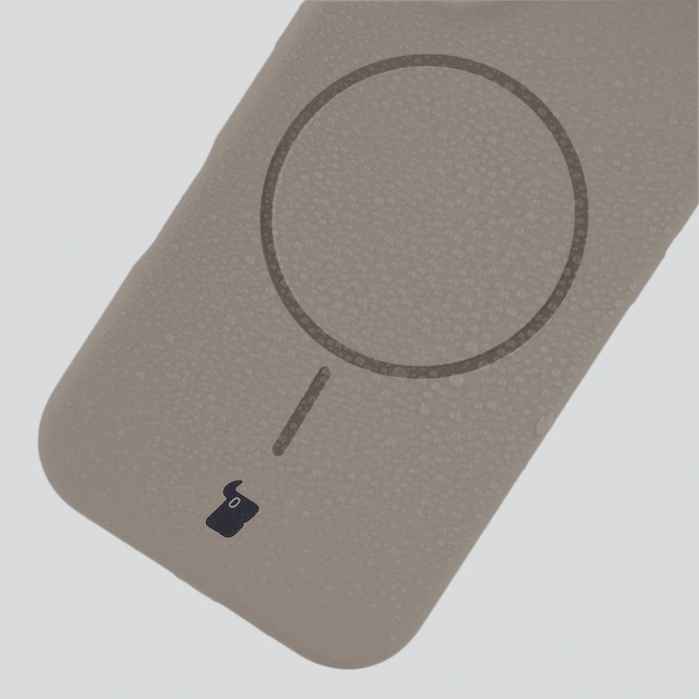 Silikonowe etui z pierścieniem magnetycznym Bizon Soft Case Magnetic do Xiaomi 17 jasnoszare