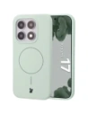 Silikonowe etui z pierścieniem magnetycznym Bizon Soft Case Magnetic do Xiaomi 17 pistacjowe