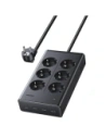 Listwa zasilająca UGREEN S622 6xAC + 3xUSB + USB-C GaN 1.5m (czarna)