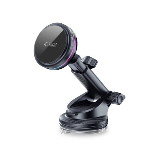 Uchwyt samochodowy na kokpit / do kratki Tech-Protect V9 Arcticboost Magnetic MagSafe Dashboard & Vent Car Mount Wireless Charger 25W QI2.2 Black