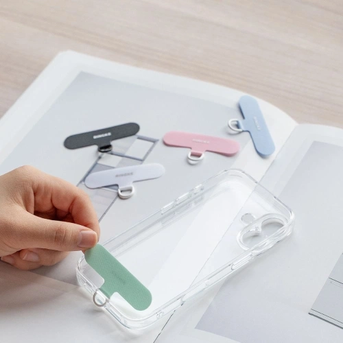 Uniwersalny pasek na rękę Rinkge Holder & Puffer Hand Strap Floral Pink