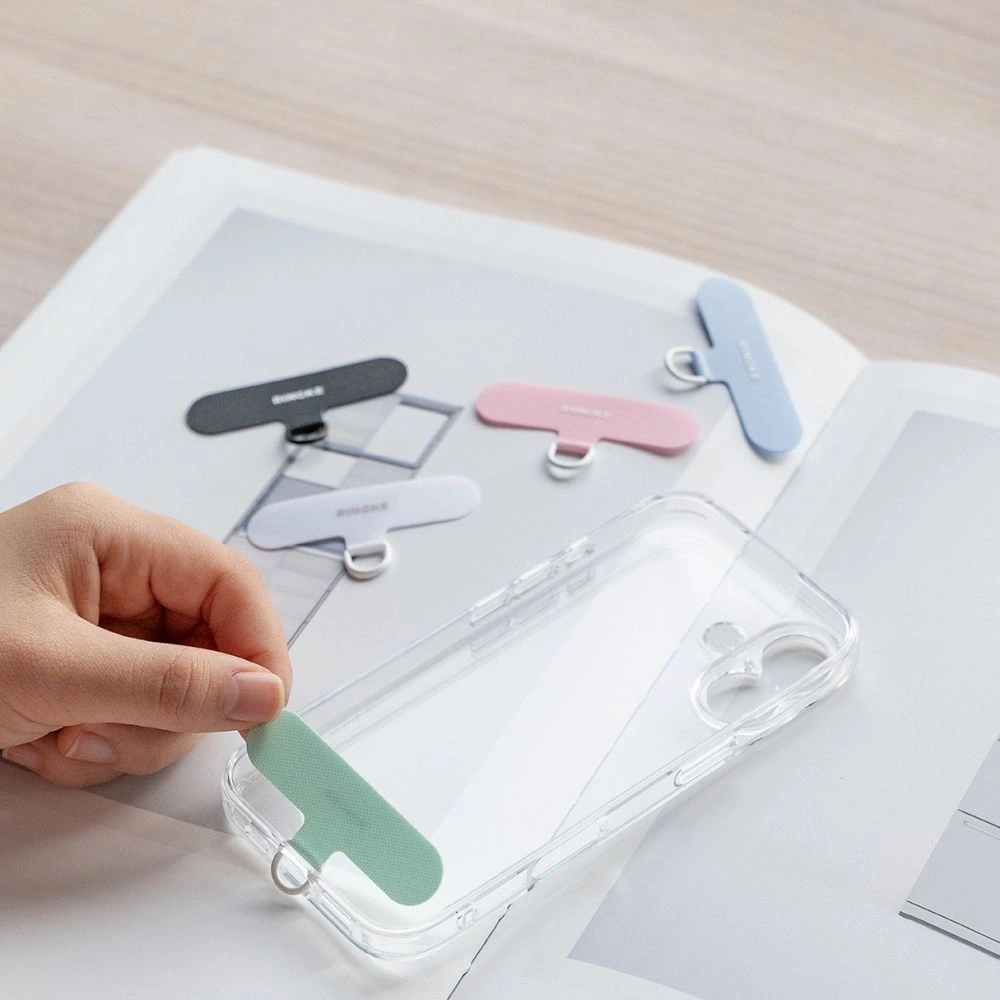 Uniwersalny pasek na rękę Rinkge Holder & Puffer Hand Strap Floral Pink