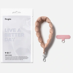 Uniwersalny pasek na rękę Rinkge Holder & Puffer Hand Strap Floral Pink