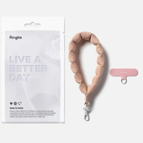 Uniwersalny pasek na rękę Rinkge Holder & Puffer Hand Strap Floral Pink
