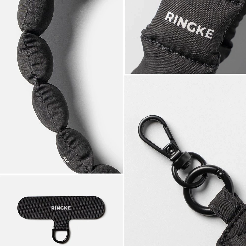 Uniwersalny pasek na rękę Rinkge Holder & Puffer Hand Strap Calm Black