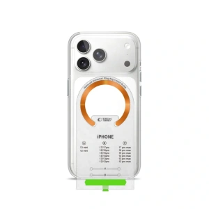 Pierścień magnetyczny Tech-Protect MMP-210 Magnetic MagSafe Ring Black & Cosmic Orange [2 PACK]