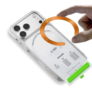 Pierścień magnetyczny Tech-Protect MMP-210 Magnetic MagSafe Ring Black & Cosmic Orange [2 PACK]