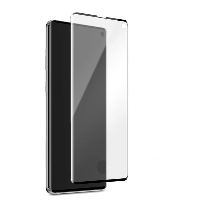 Hurtownia Puro - 8033830273995 - PUR062BLK - Szkło hartowane PURO Premium Full Edge Tempered Glass Case Friendly Samsung Galaxy S10 (czarna ramka) - B2B homescreen