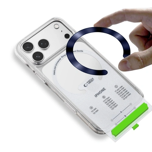 Pierścień magnetyczny Tech-Protect MMP-210 Magnetic MagSafe Ring Deep Blue & Silver [2 PACK]