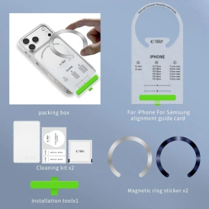 Pierścień magnetyczny Tech-Protect MMP-210 Magnetic MagSafe Ring Deep Blue & Silver [2 PACK]