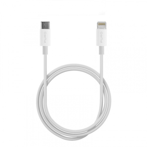 Puro Distributor - 8033830274749 - PUR030WHT - PURO USB-C to Lightning MFi Cable 1m (white) - B2B homescreen