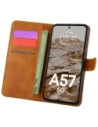 Etui z klapką Bizon Case Pocket do Samsung Galaxy A57 5G brązowe