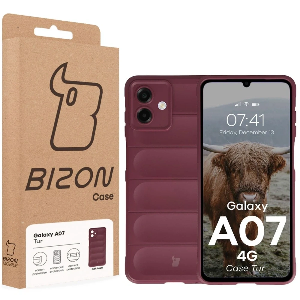 Pancerne etui Bizon Case Tur do Samsung Galaxy A07 4G burgundowe