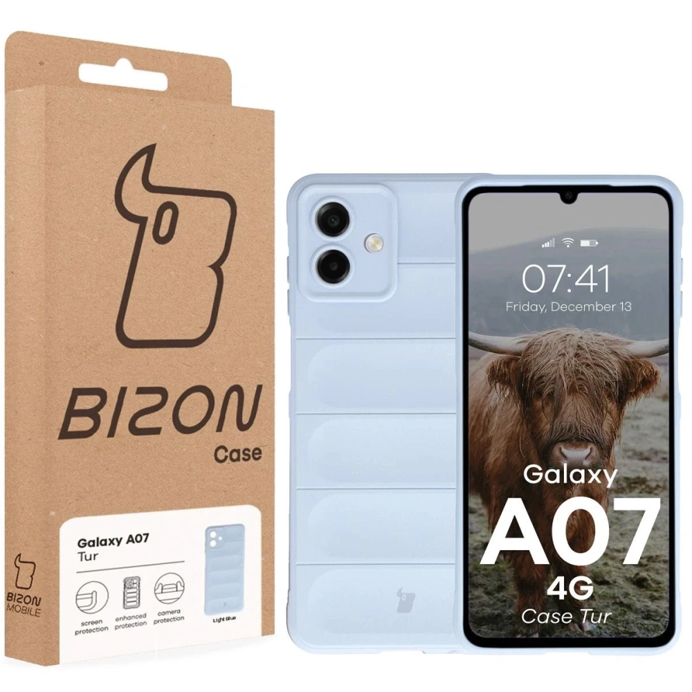 Pancerne etui Bizon Case Tur do Samsung Galaxy A07 4G jasnoniebieskie