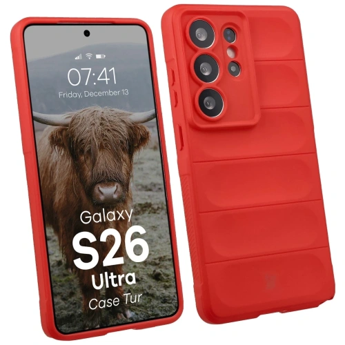Pancerne etui Bizon Case Tur do Samsung Galaxy S26 Ultra czerwone