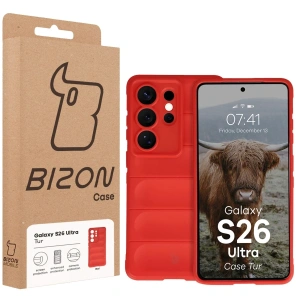 Pancerne etui Bizon Case Tur do Samsung Galaxy S26 Ultra czerwone