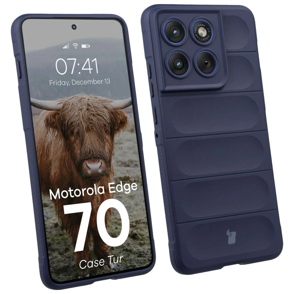 Pancerne etui Bizon Case Tur do Motorola Edge 70 granatowe