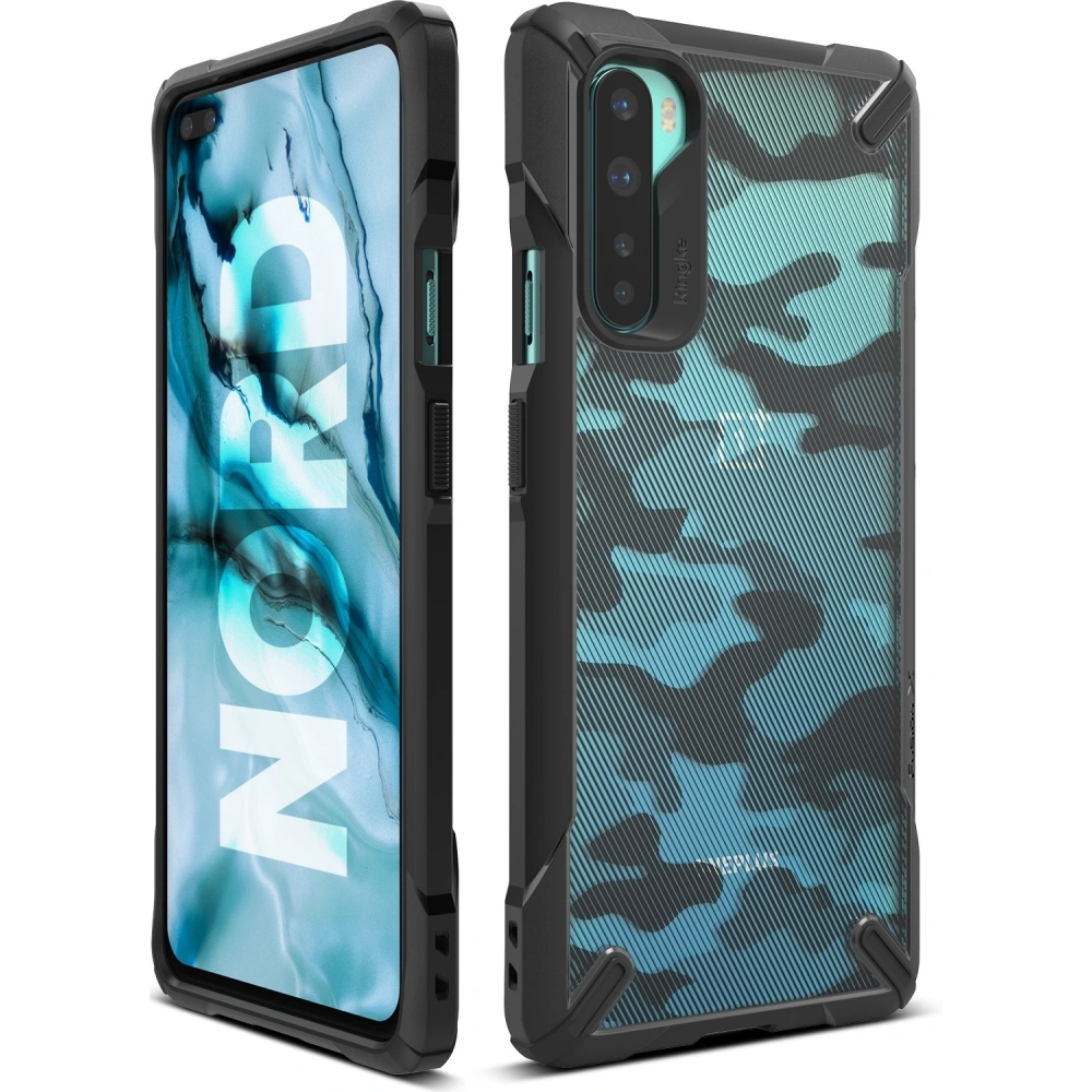 Hurtownia GSM - Etui Ringke Fusion-X OnePlus Nord Camo (Moro) černé - RGK1242CAM - {ean13} - Hurt