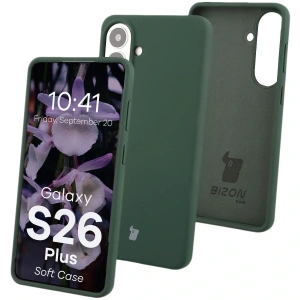 Silikonowe etui Bizon Soft Case do Samsung Galaxy S26 Plus ciemnozielone