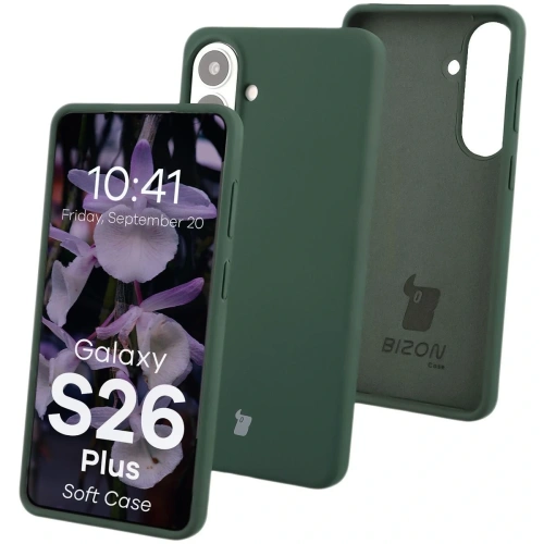 Silikonowe etui Bizon Soft Case do Samsung Galaxy S26 Plus ciemnozielone