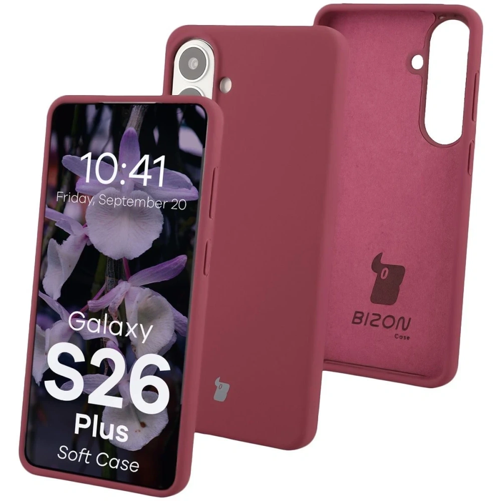 Silikonowe etui Bizon Soft Case do Samsung Galaxy S26 Plus ciemnofioletowe