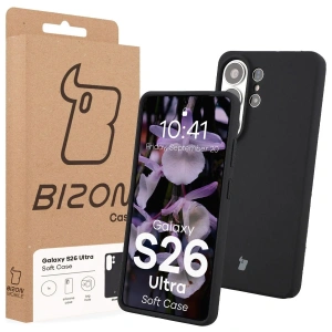 Silikonowe etui Bizon Soft Case do Samsung Galaxy S26 Ultra czarne