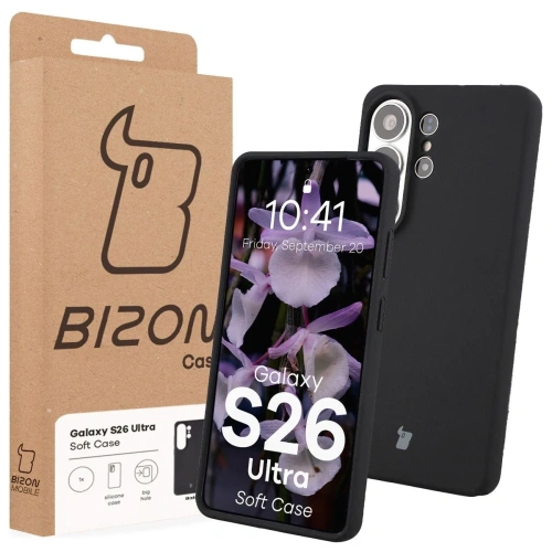 Silikonowe etui Bizon Soft Case do Samsung Galaxy S26 Ultra czarne