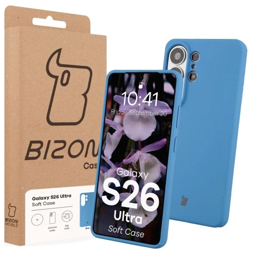 Silikonowe etui Bizon Soft Case do Samsung Galaxy S26 Ultra niebieskie