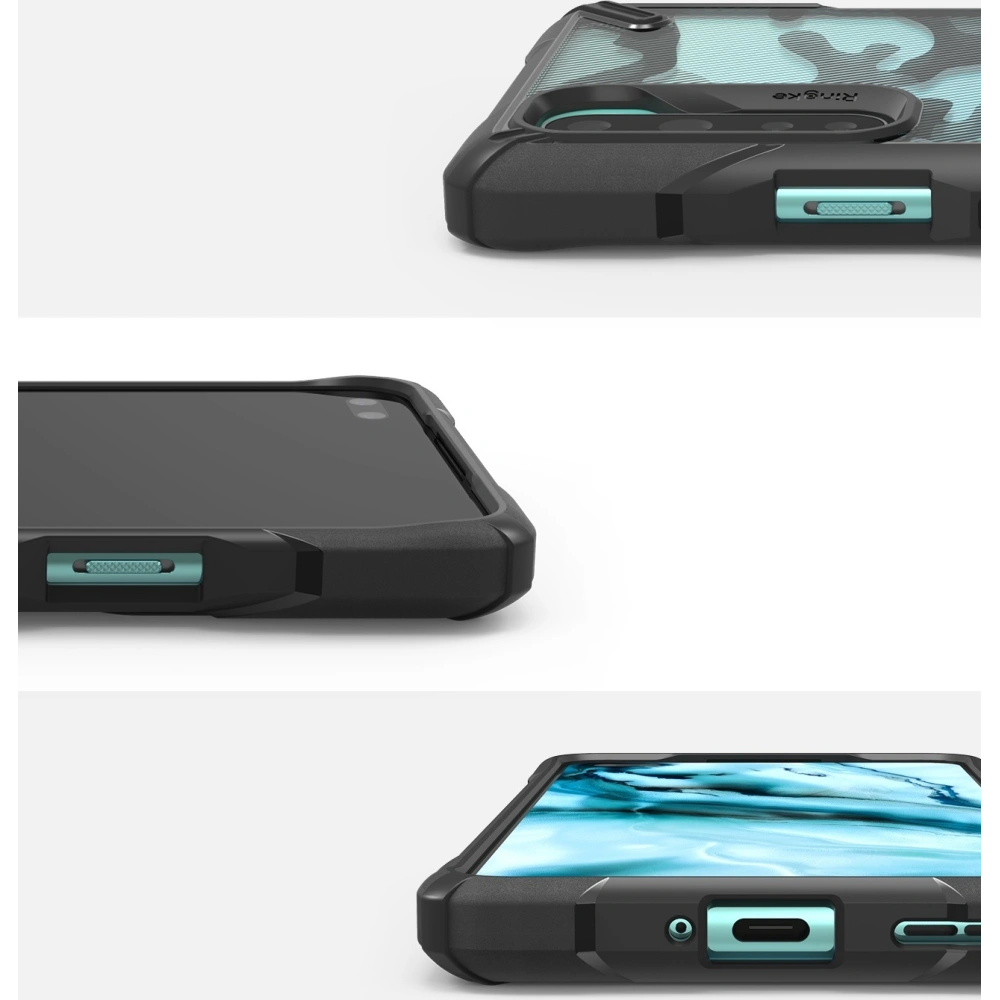 Hurtownia GSM - Etui Ringke Fusion-X OnePlus Nord Camo (Moro) černé - RGK1242CAM - {ean13} - Hurt