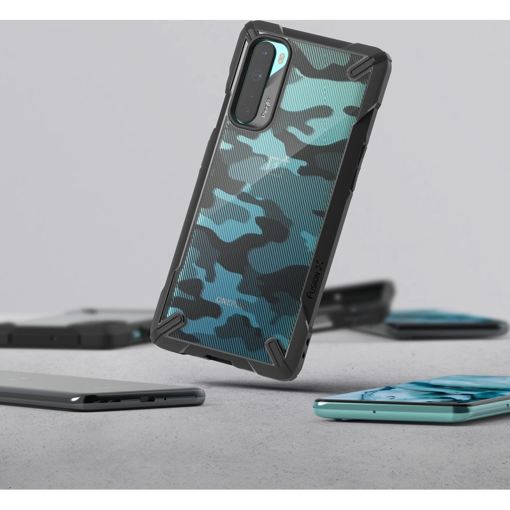 Hurtownia GSM - Etui Ringke Fusion-X OnePlus Nord Camo (Moro) černé - RGK1242CAM - {ean13} - Hurt
