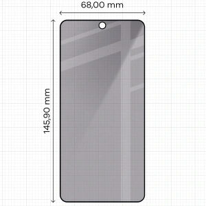 Prywatyzujące szkło hartowane Bizon Glass Edge Shadow do Samsung Galaxy S26 przyciemniane z czarną ramką