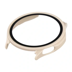 Etui ze szkłem do zegarka Bizon Case Watch Adamo do OnePlus Watch Lite 45 mm / Oppo Watch S 45 mm beżowe