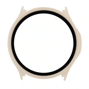 Etui ze szkłem do zegarka Bizon Case Watch Adamo do OnePlus Watch Lite 45 mm / Oppo Watch S 45 mm beżowe