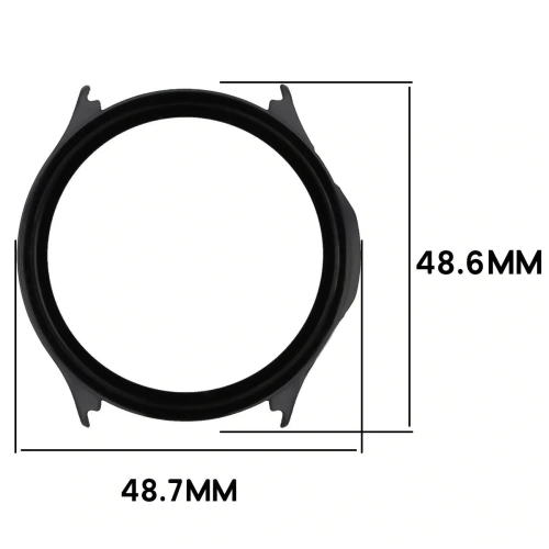 Etui ze szkłem do zegarka Bizon Case Watch Adamo do OnePlus Watch Lite 45 mm / Oppo Watch S 45 mm czarne