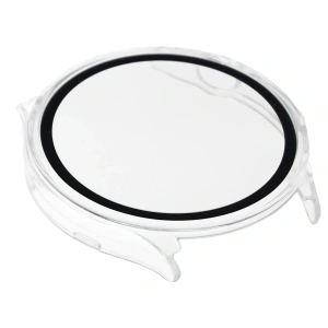 Etui ze szkłem do zegarka Bizon Case Watch Adamo do OnePlus Watch Lite 45 mm / Oppo Watch S 45 mm przezroczyste