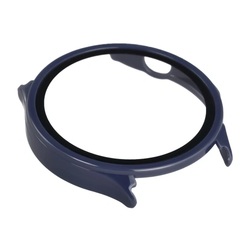 Etui ze szkłem do zegarka Bizon Case Watch Adamo do OnePlus Watch Lite 45 mm / Oppo Watch S 45 mm granatowe