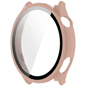 Etui ze szkłem do zegarka Bizon Case Watch Adamo do OnePlus Watch Lite 45 mm / Oppo Watch S 45 mm różowe