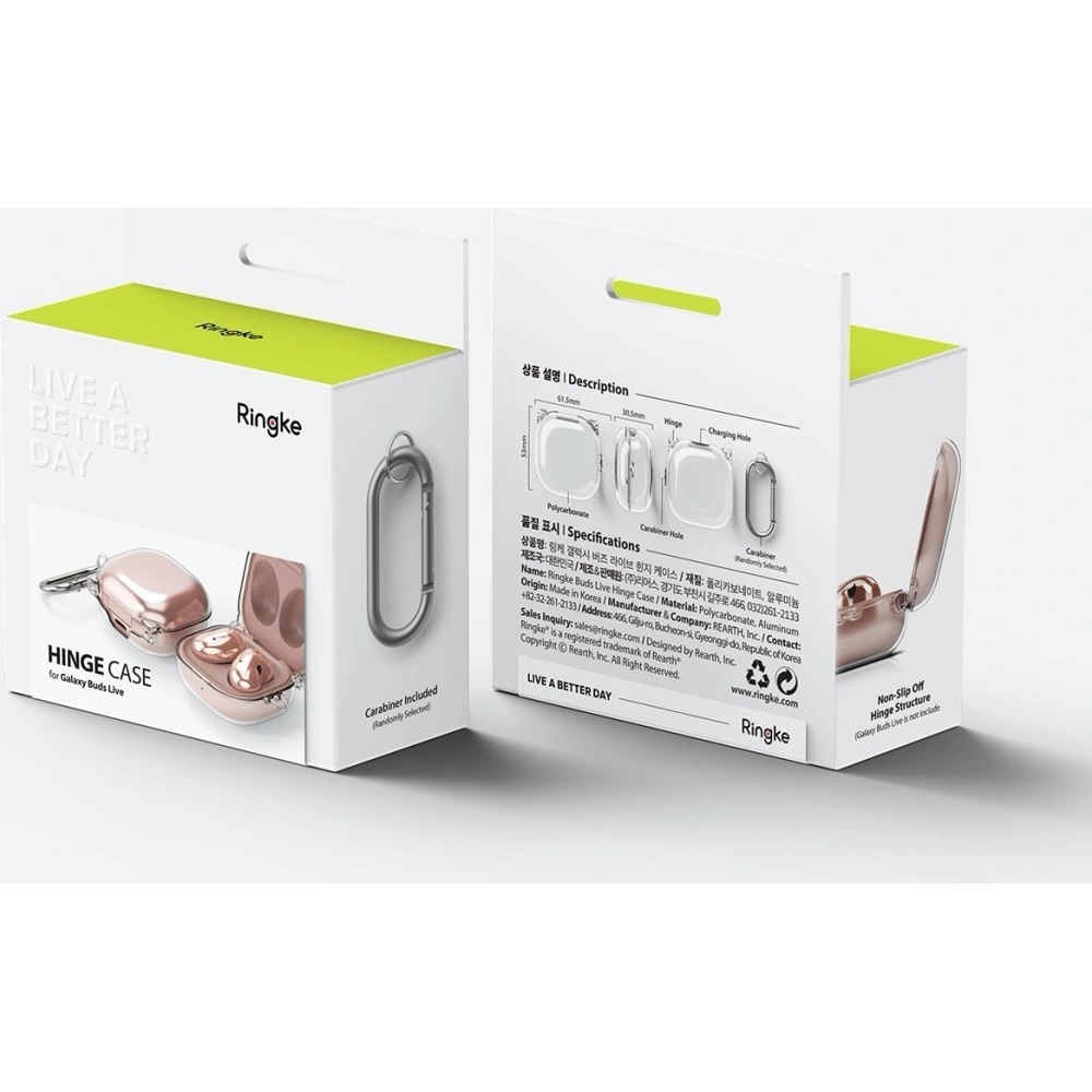 Hurtownia GSM - Etui Ringke Hinge Case Samsung Galaxy Buds 2/2 Pro/Live/Pro Clear - RGK1243CL - {ean13} - Hurt