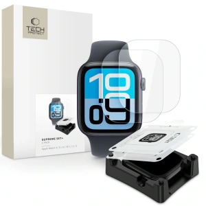 Folia hydrożelowa Tech-Protect Supreme Set+ Apple Watch 4 / 5 / 6 / SE 1 / 2 / 3 44mm Clear [2 PACK]