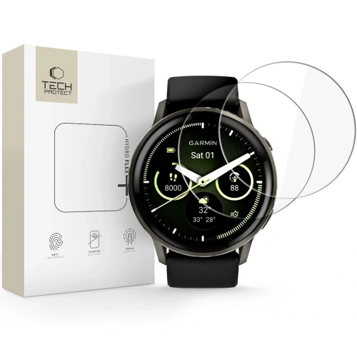 Folia hydrożelowa Tech-Protect Hydro Flex+ Garmin Venu 4 45mm Clear [2 PACK]