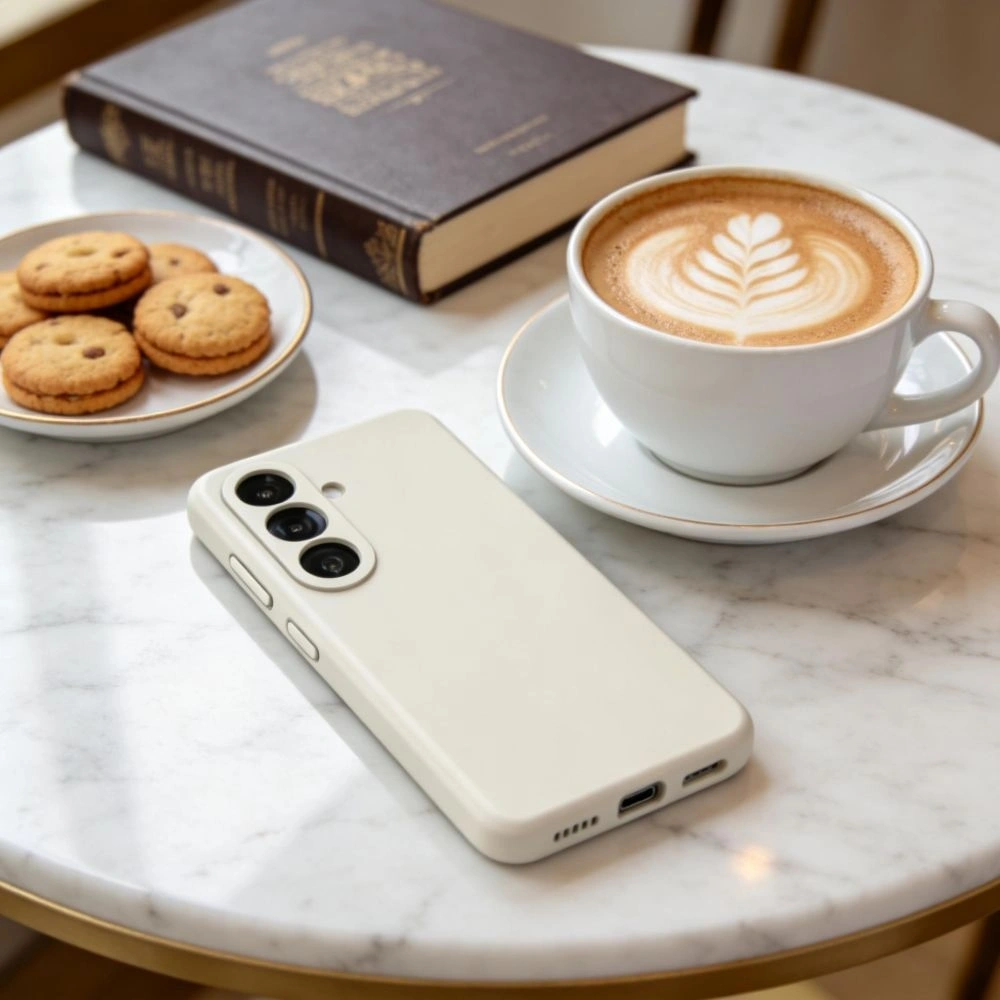 Etui Tech-Protect Silicone MagSafe do Samsung Galaxy S26 Cosmic Latte