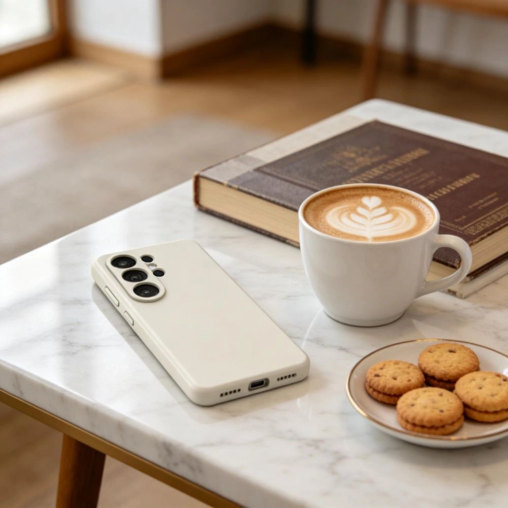 Etui Tech-Protect Silicone MagSafe do Samsung Galaxy S26 Ultra Cosmic Latte