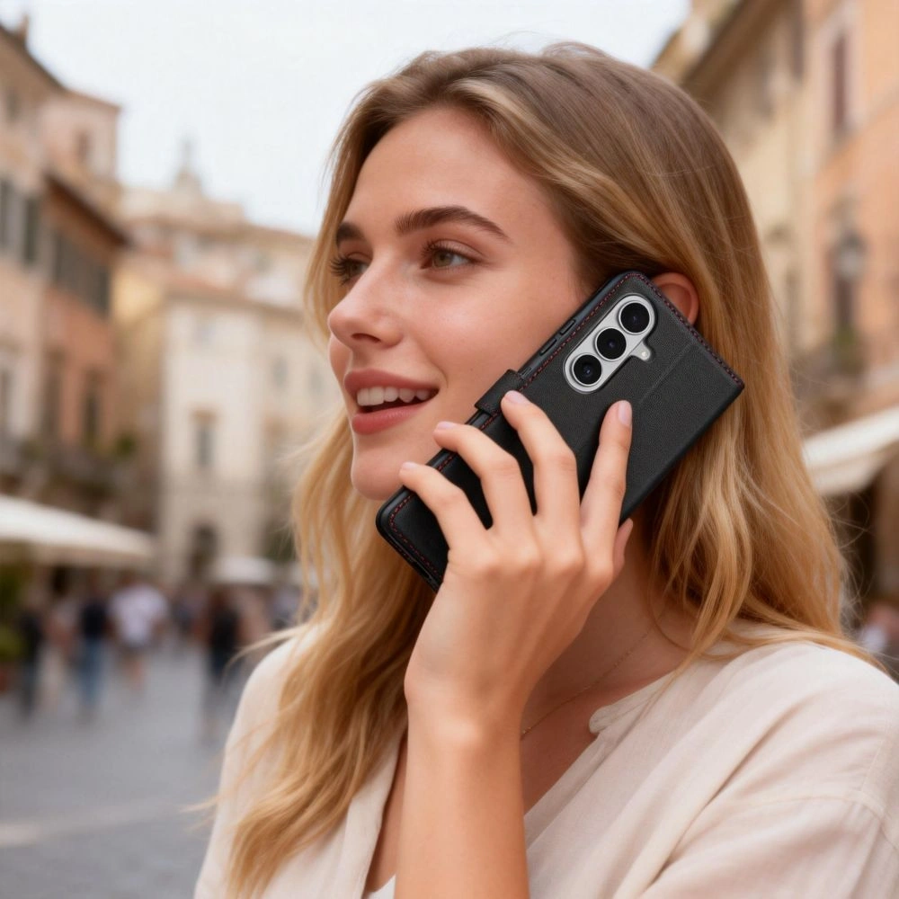 Etui Tech-Protect Wallet do Samsung Galaxy S26 Black/red