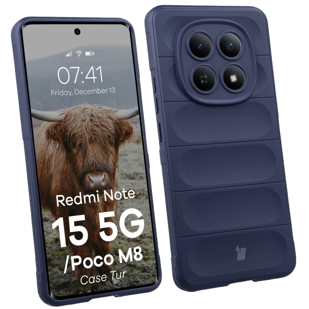 Pancerne etui Bizon Case Tur do Xiaomi Redmi Note 15 5G / POCO M8 5G granatowe